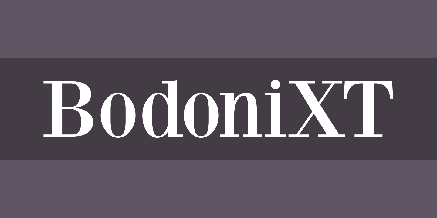 Шрифт BodoniXT